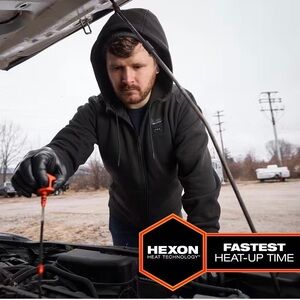 Authentic Milwaukee 
black  Heated Jacket for Men